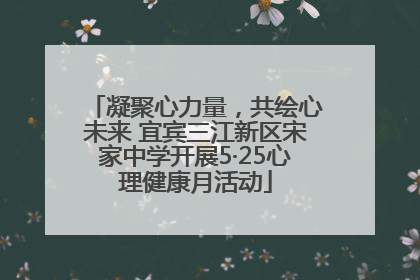 凝聚心力量，共绘心未来 宜宾三江新区宋家中学开展5·25心理健康月活动