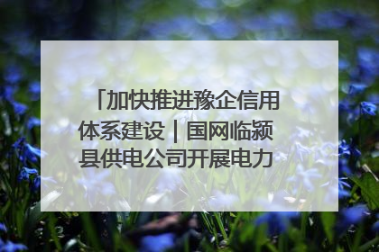 加快推进豫企信用体系建设｜国网临颍县供电公司开展电力行业信用企业现场咨询访谈工作