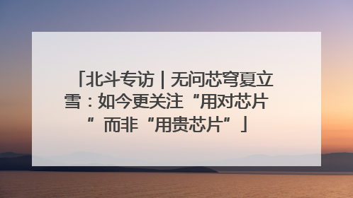 北斗专访｜无问芯穹夏立雪：如今更关注“用对芯片”而非“用贵芯片”