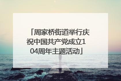 周家桥街道举行庆祝中国共产党成立104周年主题活动