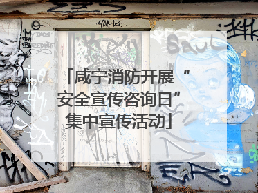 咸宁消防开展“安全宣传咨询日”集中宣传活动