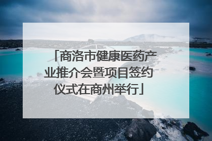 商洛市健康医药产业推介会暨项目签约仪式在商州举行