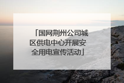 国网荆州公司城区供电中心开展安全用电宣传活动