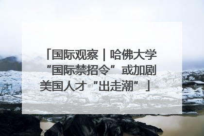 国际观察｜哈佛大学“国际禁招令”或加剧美国人才“出走潮”