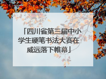 四川省第三届中小学生硬笔书法大赛在威远落下帷幕