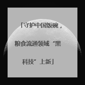 守护中国饭碗，粮食流通领域“黑科技”上新