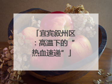 宜宾叙州区：高温下的“热血速递”