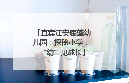 宜宾江安底蓬幼儿园：探秘小学，“幼”见成长