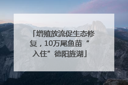 增殖放流促生态修复，10万尾鱼苗“入住”德阳旌湖