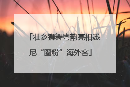 壮乡狮舞粤韵亮相悉尼“圈粉”海外客