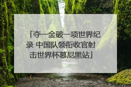 夺一金破一项世界纪录 中国队领衔收官射击世界杯慕尼黑站