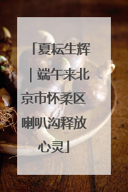 夏耘生辉｜端午来北京市怀柔区喇叭沟释放心灵