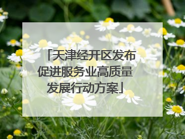 天津经开区发布促进服务业高质量发展行动方案