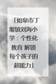 如皋市丁堰镇刘海小学：个性化教育 解锁每个孩子的超能力