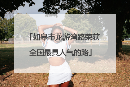 如皋市龙游湾路荣获全国最具人气的路