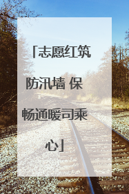 志愿红筑防汛墙 保畅通暖司乘心