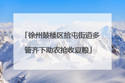 徐州鼓楼区拾屯街道多管齐下助农抢收夏粮
