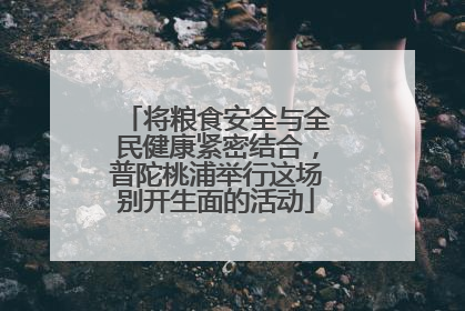 将粮食安全与全民健康紧密结合，普陀桃浦举行这场别开生面的活动