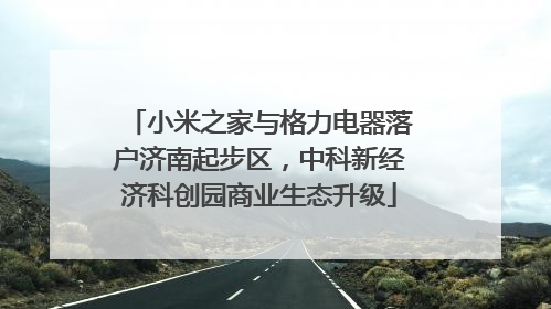 小米之家与格力电器落户济南起步区，中科新经济科创园商业生态升级