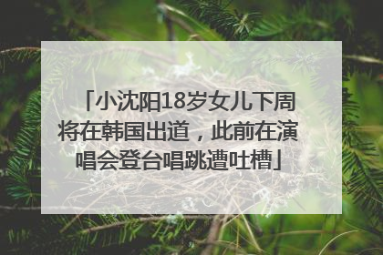 小沈阳18岁女儿下周将在韩国出道，此前在演唱会登台唱跳遭吐槽