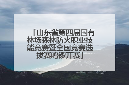 山东省第四届国有林场森林防火职业技能竞赛暨全国竞赛选拔赛鸣锣开赛