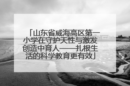 山东省威海高区第一小学在守护天性与激发创造中育人——扎根生活的科学教育更有效