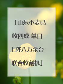 山东小麦已收四成 单日上阵八万余台联合收割机