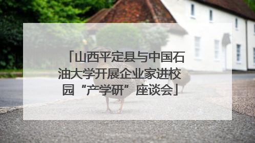 山西平定县与中国石油大学开展企业家进校园“产学研”座谈会