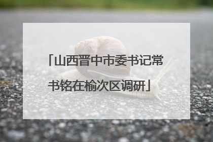 山西晋中市委书记常书铭在榆次区调研
