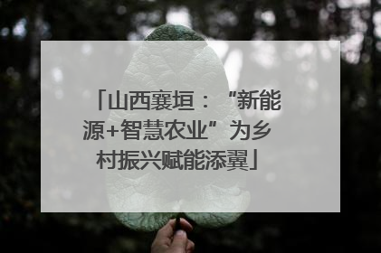 山西襄垣：“新能源+智慧农业”为乡村振兴赋能添翼