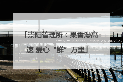 崇阳管理所：果香漫高速 爱心“鲜”万里
