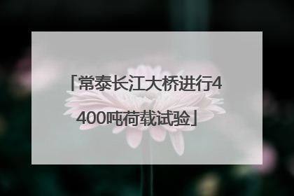 常泰长江大桥进行4400吨荷载试验