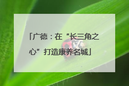 广德：在“长三角之心”打造康养名城