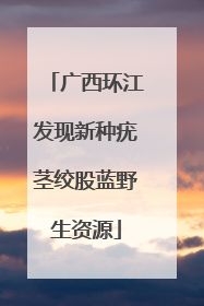 广西环江发现新种疣茎绞股蓝野生资源