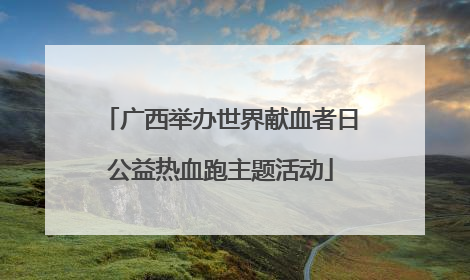广西举办世界献血者日公益热血跑主题活动