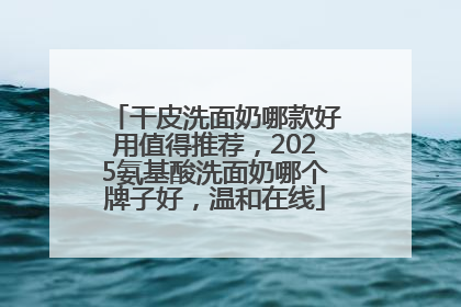 干皮洗面奶哪款好用值得推荐，2025氨基酸洗面奶哪个牌子好，温和在线