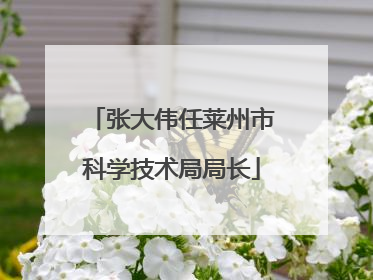 张大伟任莱州市科学技术局局长