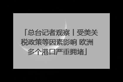 总台记者观察丨受美关税政策等因素影响 欧洲多个港口严重拥堵