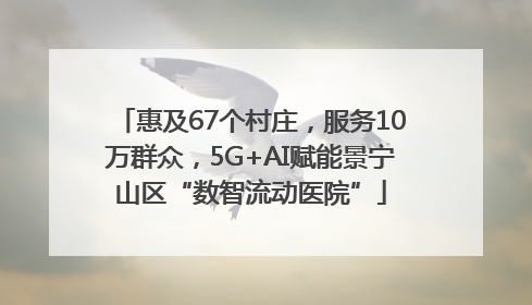 惠及67个村庄，服务10万群众，5G+AI赋能景宁山区“数智流动医院”