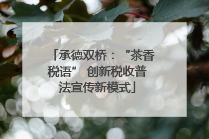 承德双桥：“茶香税语” 创新税收普法宣传新模式