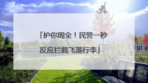 护你周全！民警一秒反应拦截飞落行李
