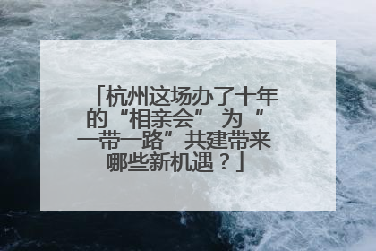 杭州这场办了十年的“相亲会” 为“一带一路”共建带来哪些新机遇？