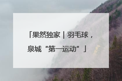 果然独家｜羽毛球，泉城“第一运动”