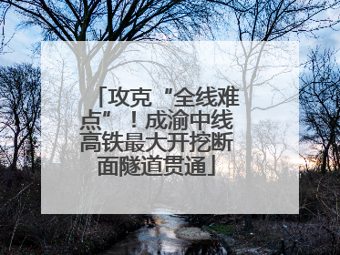 攻克“全线难点”！成渝中线高铁最大开挖断面隧道贯通