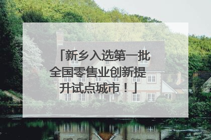 新乡入选第一批全国零售业创新提升试点城市！