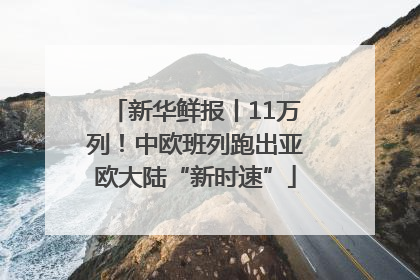 新华鲜报丨11万列！中欧班列跑出亚欧大陆“新时速”