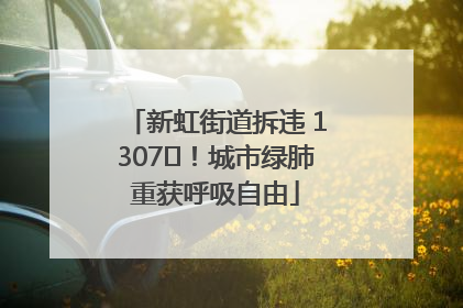 新虹街道拆违 1307㎡！城市绿肺重获呼吸自由