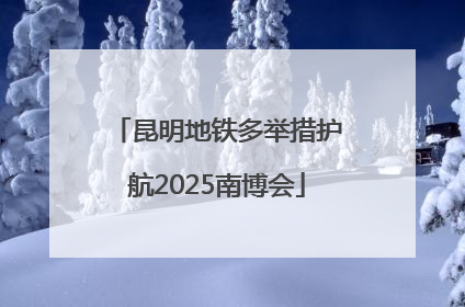 昆明地铁多举措护航2025南博会