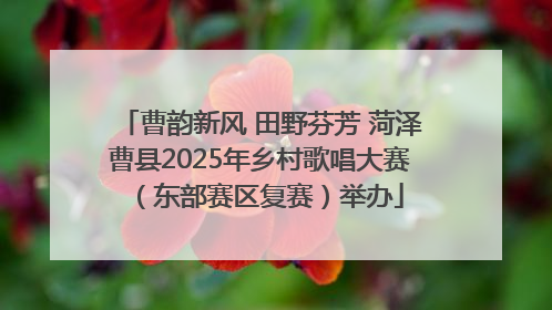 曹韵新风 田野芬芳 菏泽曹县2025年乡村歌唱大赛（东部赛区复赛）举办