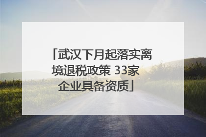 武汉下月起落实离境退税政策 33家企业具备资质